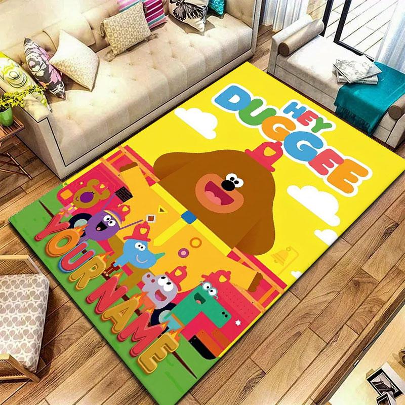 Hey Duggee Custom Name Carpet Rug for Living Room Bedroom Home Sofa Decoration,Kids play Non-slip Floor Mat