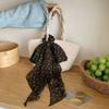 Lazy Wind Premium Retro Brown Polka Dot Long Light Luxury Tie Bag Long Hair Belt Chiffon Silk Scarf Vacation Scarf