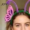 Thin Hairband for Running Insect Wing And Antenna Headband, Cute Butterfly Bee Ladybug Bendable Tentacle Hair Accessory Felt Headpiece Halloween