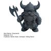 Estátua de Guerreiro Anão Viking, Miniatura Bárbaro Impressa em 3D, Capacete com Chifres Decoração de Mesa para Escritório em Casa, Presente Colecionável
