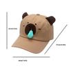 Embroidery Capybara Baseball Caps Breathable Long Brims Hat for Sun Protections Unisex Golf Caps for Adult Unisex