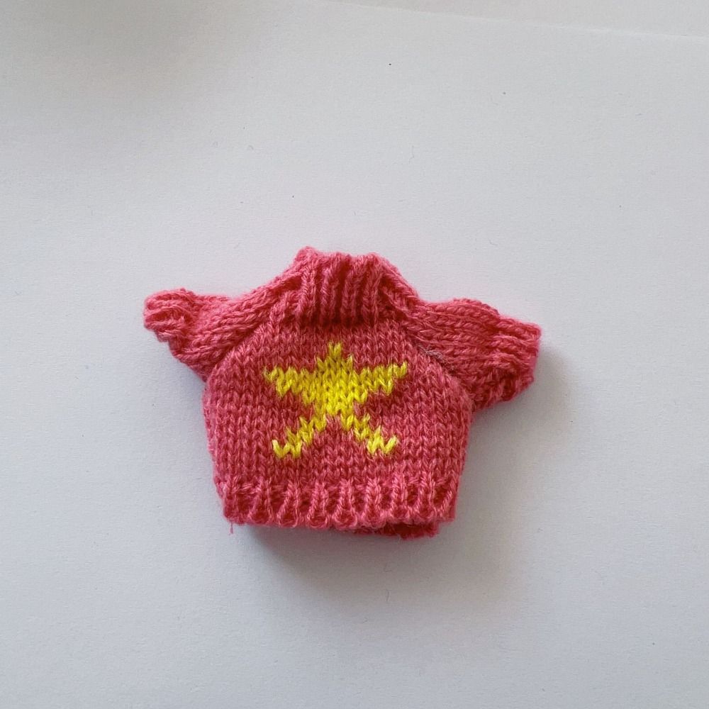 

Белый/красный/зеленый одежда для кукол BJD, куклы-куклы, свитер для куклы BJD 16 см/17 см Pink Starfish Style