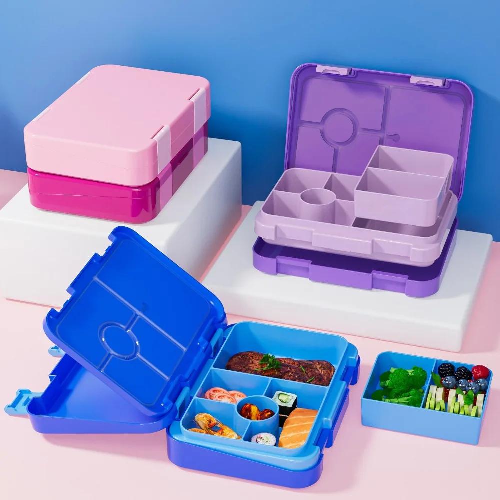 Double-layer 810ml Lunch Box Divided Leakproof Microwave Oven Bento Box Interlayer Easy to Clean Leakproof Storage Box