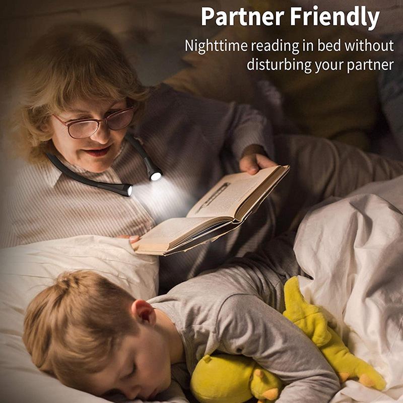 LED Neck Light: USB Rechargeable, Portable Neck-Mounted Reading Lamp for Dormitory, Study, Desk, and Outdoor Use