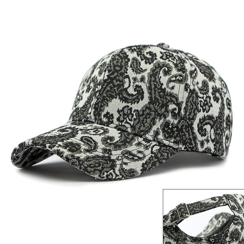 Ethnic Style Denim Baseball Cap With Sun Protection For Outdoor Activities