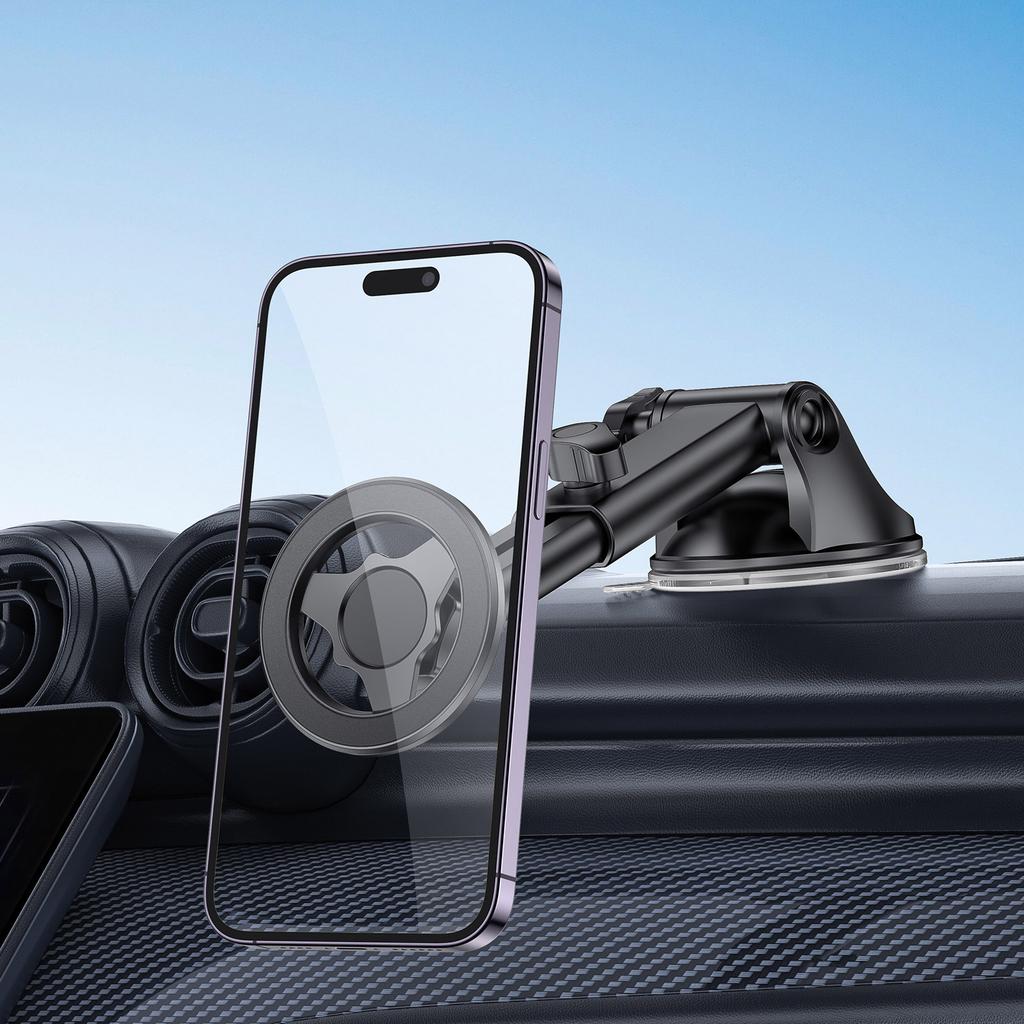 Car Phone Holder Suction Cup Telescopic Rod 360 Degree Rotation Adhesive High-end Car Navigation Bracket