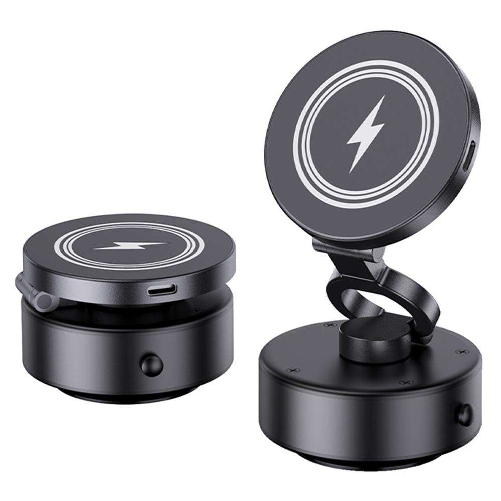 

D1 Електричний Вакуумний Присосок Багатокутовий Обертовий Автомобільний Тримач для Телефону 15 Вт Бездротова Зарядка Магнітне Кріплення для Смартфонів A