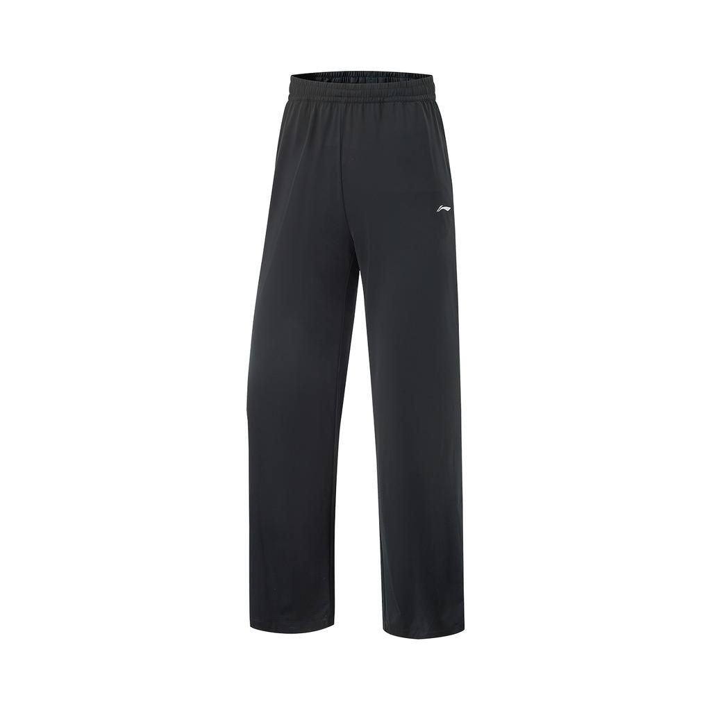 Li Ning Fitness Series Casual Ice Silk Quick-Dry Cool Comfortable Versatile Knitted Sports Pants Women Pants Black AKYV188-4