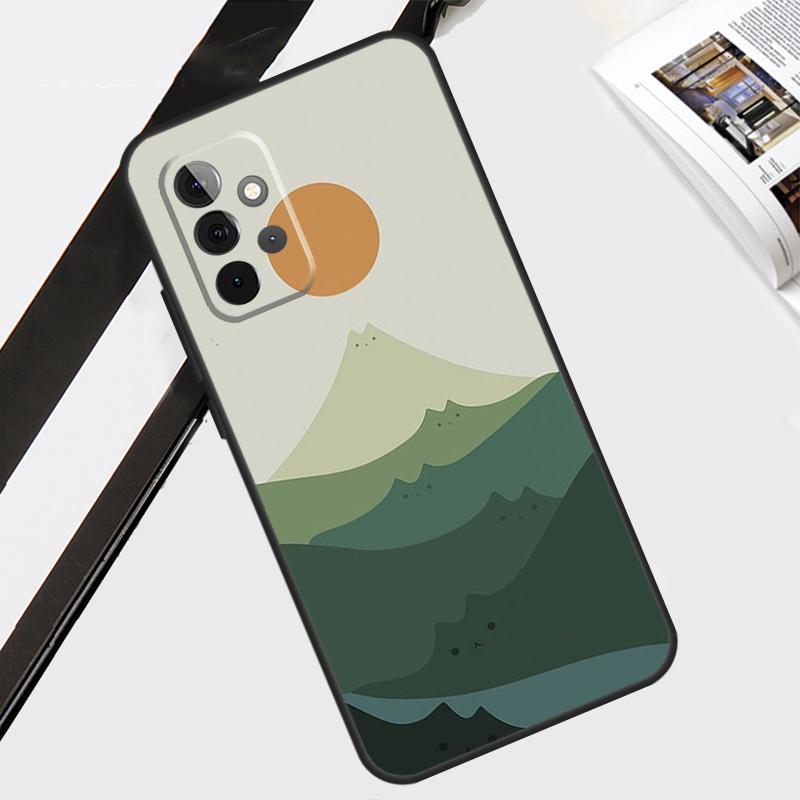 Abstract Cat Mount Fuji Japan Landscape For Samsung Galaxy A34 A54 A14 A71 A51 A13 A23 A33 A53 A73 A12 A22 A52 A32 Phone Case