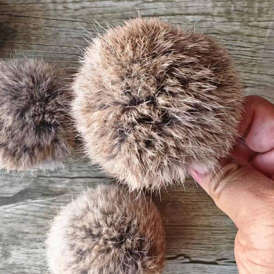 5 Stück Pelzball Katzenspielzeug Weicher Flauschiger Kunstpelzball Waschbarer Flauschiger Ball Katzen-Hasen-Kick-Spielzeug für Indoor-Übungen Jagd- und Beutetrieb