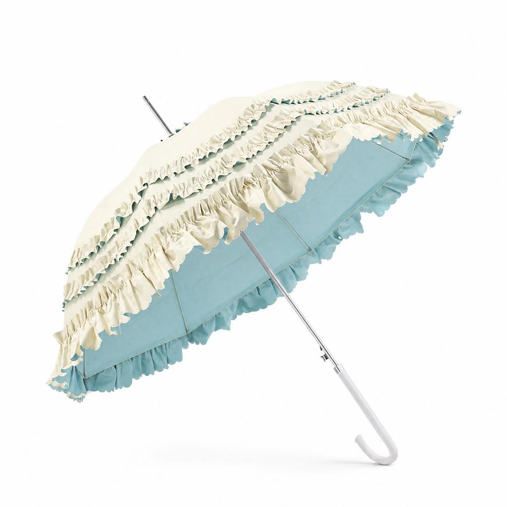 Long-Handle Sun Umbrella Elegant Automatic Open Sunshade Waterproof
