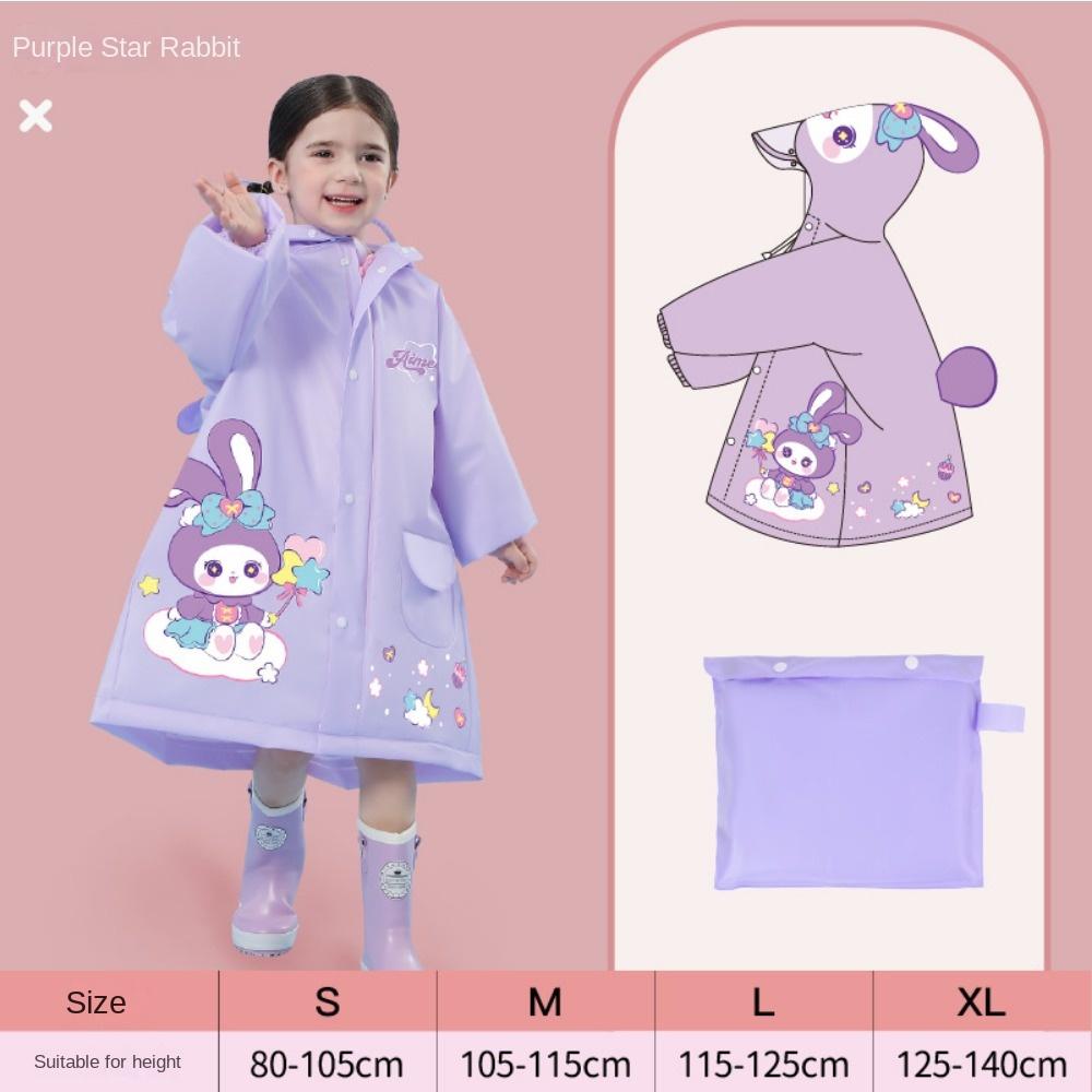 Niedlicher Kinderregenmantel Wasserdicht Kinder Dinosaurier Einhorn Regenponcho Regenmantel Jacke mit Rucksackposition Studentenregenbekleidung