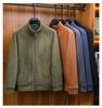 Men's Fleece Jacket: Autumn/Winter Warm Casual Stand-Up Collar Coat for Middle-Aged and Young