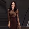 2024 Autumn Elegant Slim-Fit Spliced Glass Sand Dress for Women
