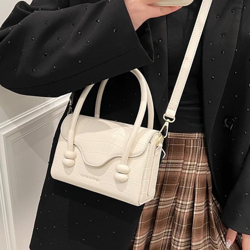

Ladies Handbags New Ladies Shoulder Bag Commuter Girl Crossbody Simple Solid Colour Compact Square Bag Handbag Car Stitching Craf