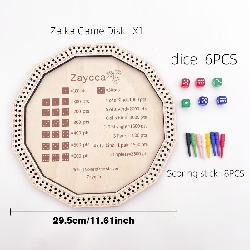 Solid Wood Farkle Dice Rolling Tray, Classic Luck Dice Game Accessory for Tabletop Board Game