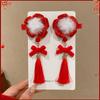 Plush Children Red Bow Hairpin Cat Ears Hanfu Hair Sticks All-match Ancient Style Hairpin  Girls