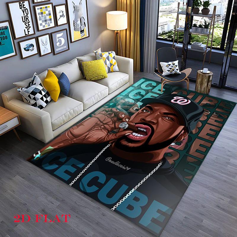 Ice Cube Hip Hop Graphic Art Carpet Doormat Floor Mats Office Chair Cushion Protective Pad Art