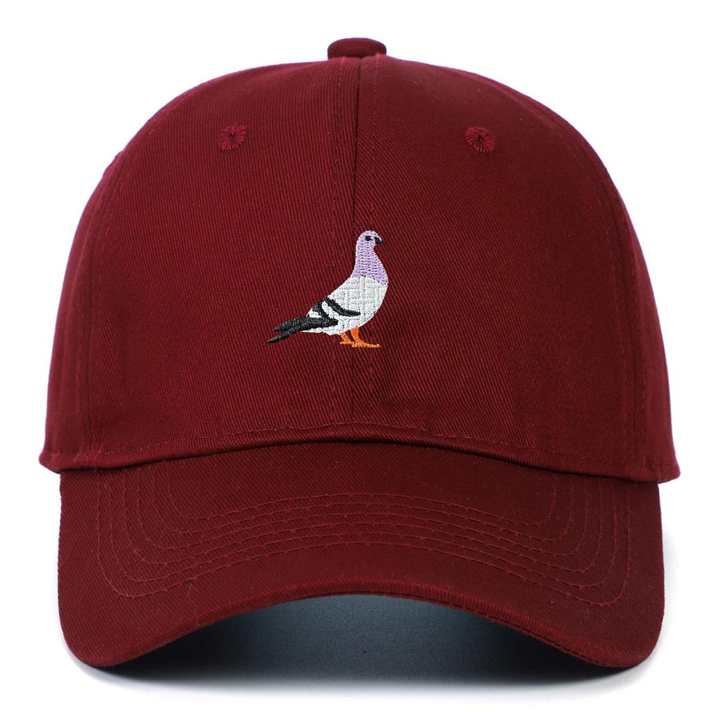 Pigeon Animal Pattern Cotton Baseball Hat With Curved Brim For Daily Use