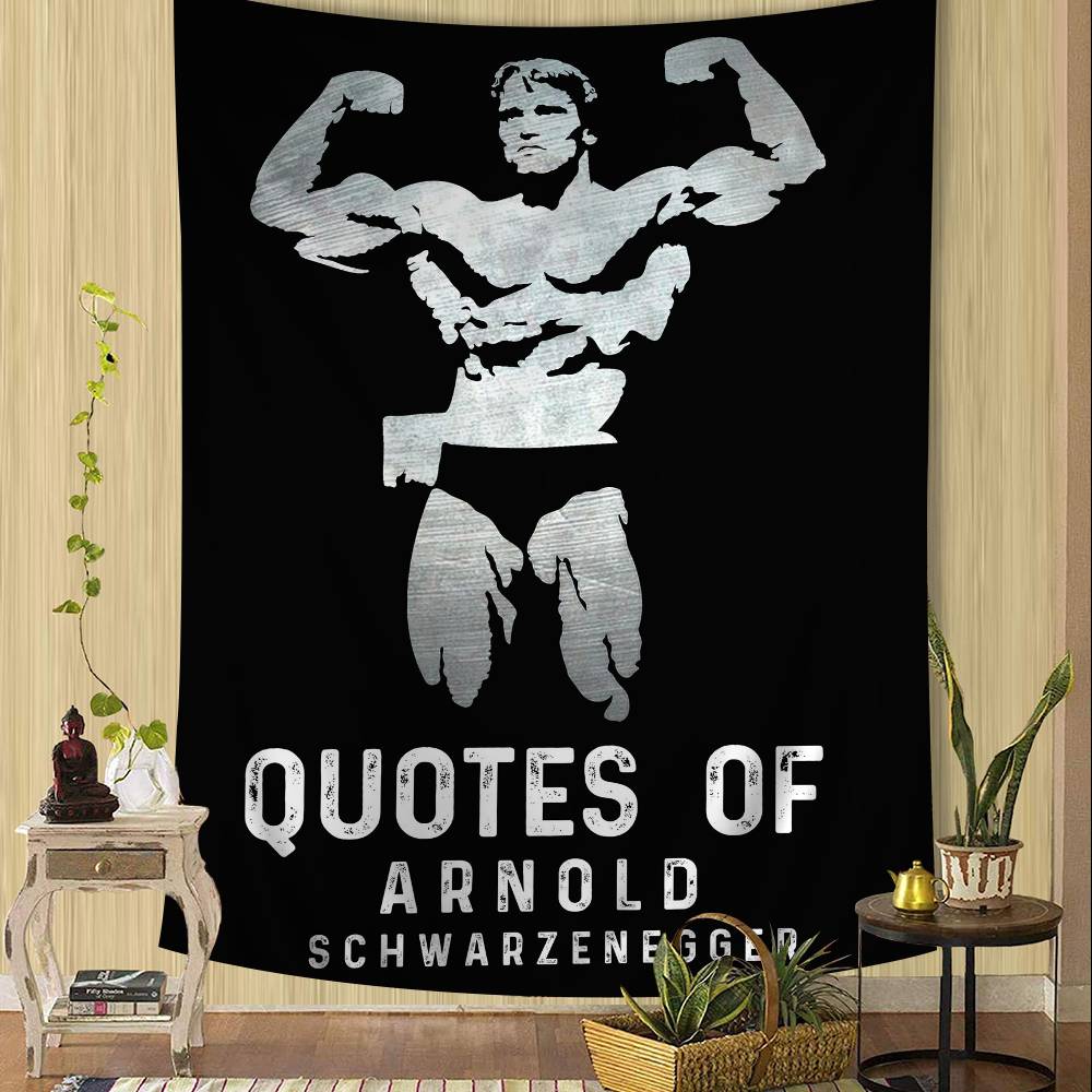 Arnold Schwarzenegger Bodybuilding Fitness Buntes Wandbehang Wandbehang Tarot Hippie Wandteppiche Schlafsaal Wandkunst Dekor