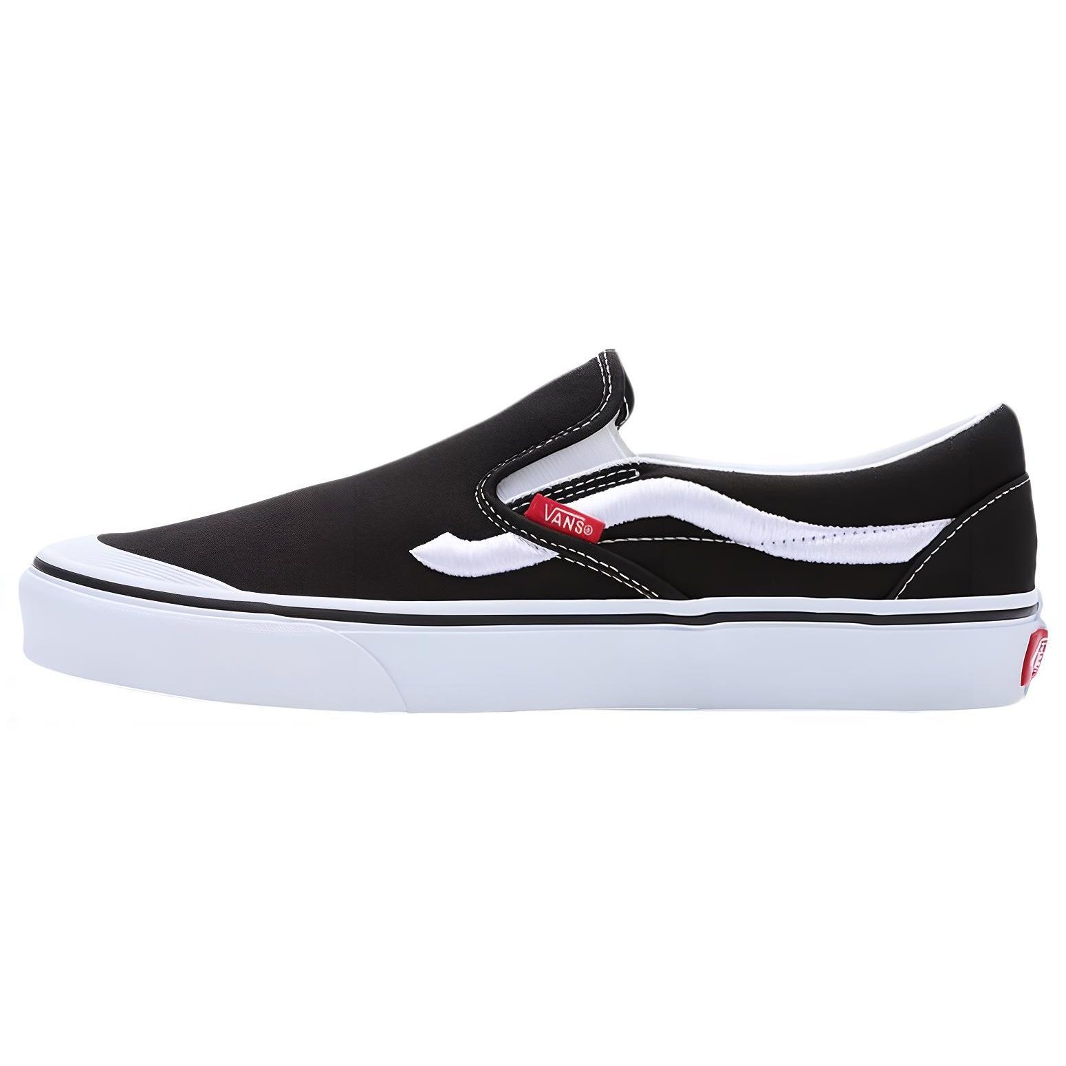 

Vans Classic Slip-On 138 Sidestripe Black Unisex Sneakers True-White VN000BW36BT 36