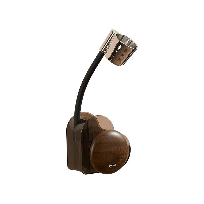 Adjustable Plastic Hands-Free Hair Dryer Stand Wall-Mounted No Drilling Required Lazy Hair Dryer Holder (as the picture,S)