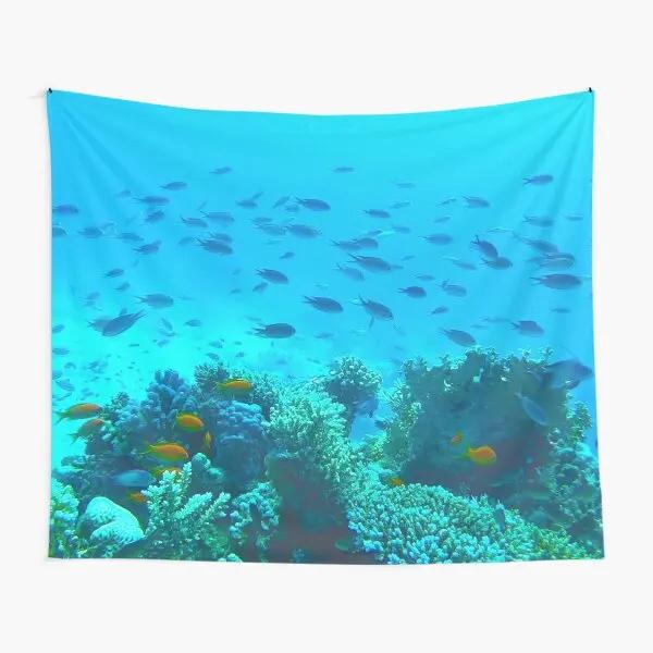 Undersea World Tapestry Tropical Fish Tapestry Wall Hanging Ocean Scenery Tapestries for Bedroom Living Room Home Decoration
