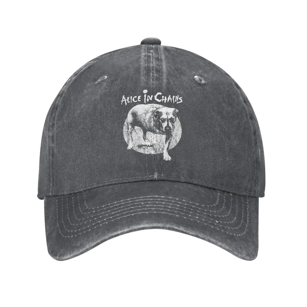 Arte Rupestre Alice in Chains Band Cappellino da Baseball Casual per Donna Uomo Estate Outdoor Palestra Cappellino Trucker Cappellini da Baseball di Alta Qualità