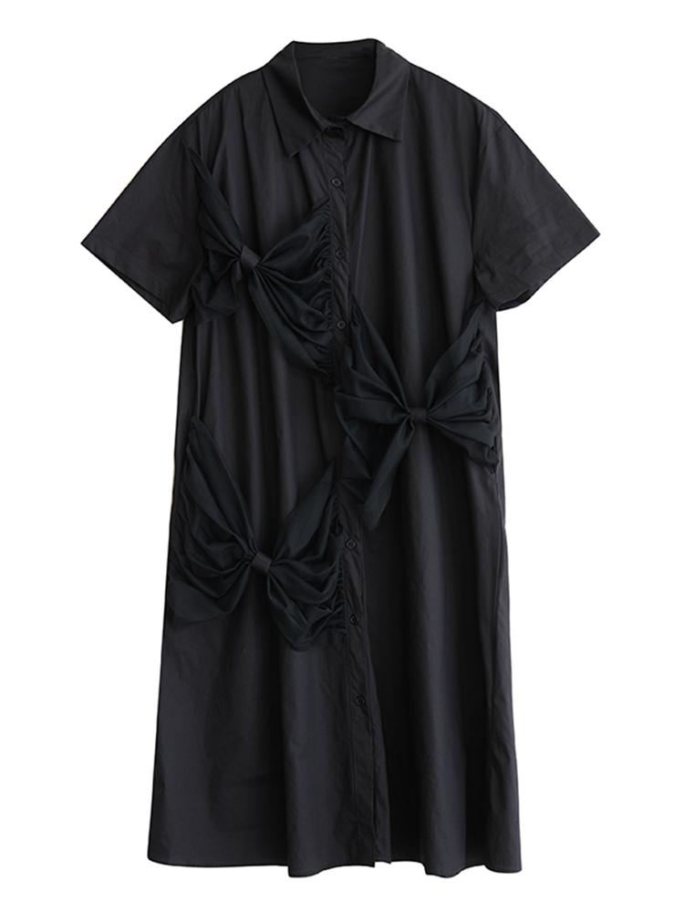 XITAO Patchwork Mesh Single Breasted Dress GYX1565