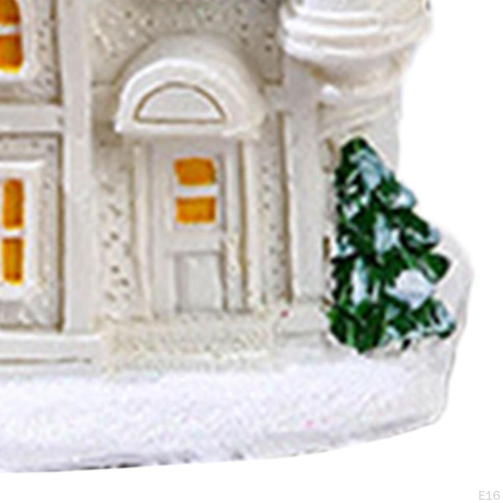 Christmas Glowing House Ornaments Holiday Decoration for Window Sill