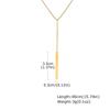 Necklace for Stainless Rectangular Tassel Birthday Gift [Deelfel] Women, Gold, Y-Shape, Long, Steel, Pendant, Simple, Design,