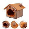 All Season Dog House Style Bed - Removable Washable Pet Bed for Small Dogs Teddy Winter Warm Cat Dog House