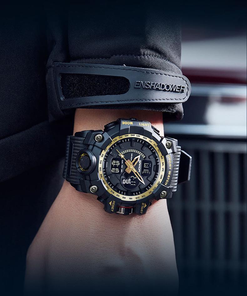 Sanda Men's Multifunctional Waterproof Luminous Sports Watch