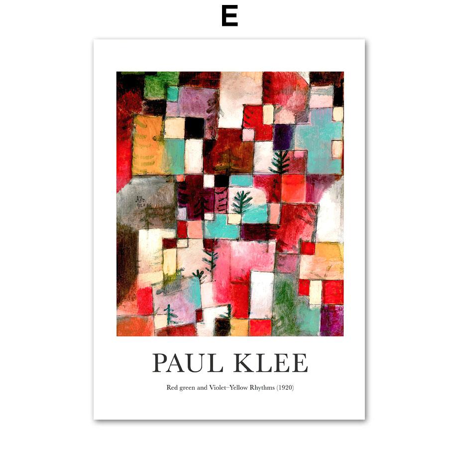 Abstract Colorful Paul Klee Posters And Prints Vintage Eclectic Gallery Wall Art Canvas Painting Modern Living Room Home Decor
