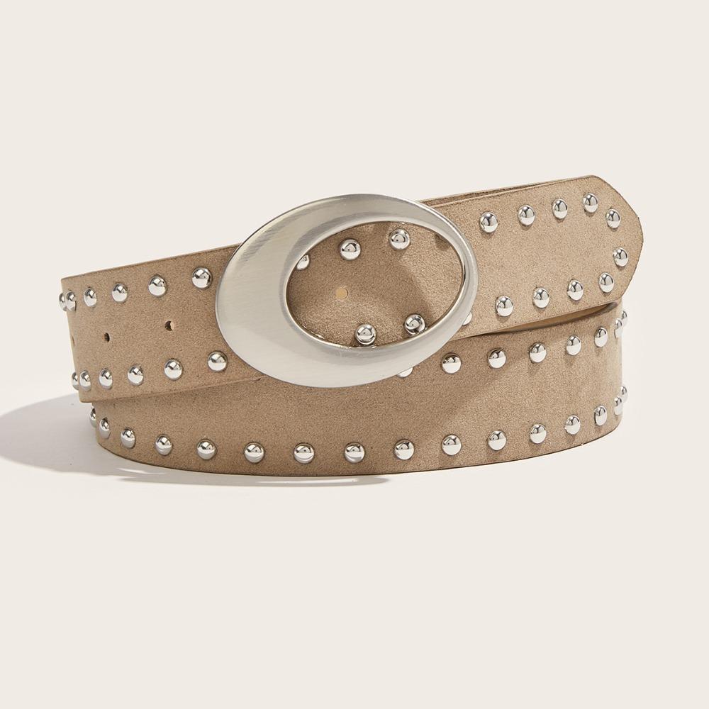 

Pin Buckle Leopard Print Waistband Spicy Girl Men Belt Cool Y2K Belt Jeans Accessories бежевый