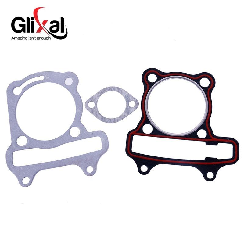 Glixal GY6 180cc 61mm Scooter Engine Rebuild Kit Big Bore Cylinder Kit Cylinder Head assy for 4-stroke 157QMJ Moped Scooter ATV