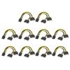 10pcs Sata Cable Dual 15pin To Graphics Card 6+2pin Graphics Card 8pin Power Extension Cable for Laptop Desktop