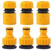 6 Pcs ABS Garden Quick Hose Connector 1/2” End Double Male Hose Coupling Joint Adapter Extender Set For Hose Pipe Tube