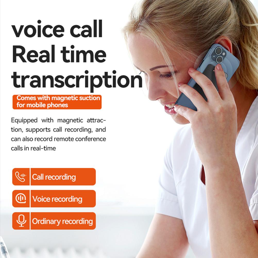 AI Voice Recorder APP Control Audio Dictaphone Transcribe Summary Language Translation Device for Lecture Meeting Call Interview