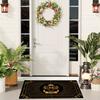Family Name Personalized Doormat Rubber Wreath Letter Monogram Door Mat Non-Slip Entryway Rug Floor Foot Mats Home Decor