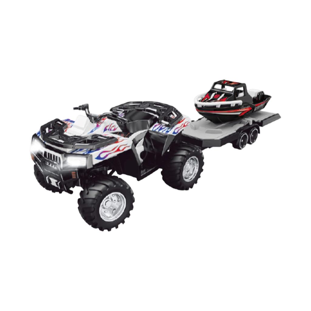 RC Truck, 1:64 Scale Truck With Lights, Remote Control Truck, 2.4GHz Rc Truck, Rechargeable Remote Control Semi Truck With Trailer