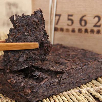 7562 Tea Brick Ripe Tea Yunnan Menghai Large Leaf Pu'er Tea Ripe Tea 250g/brick