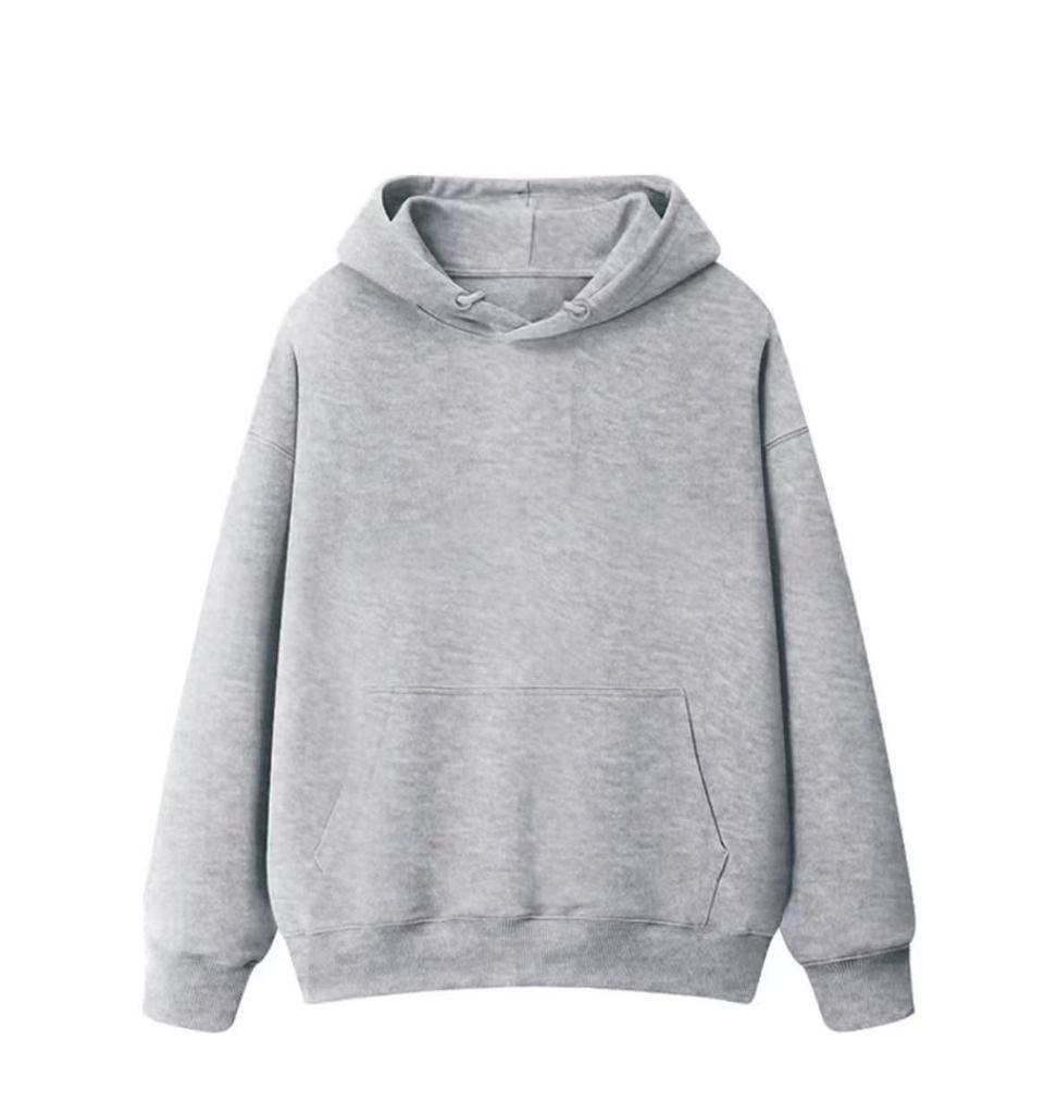 Kids' Hooded Sweatshirt - Unisex, Pure Cotton, 320g, Fleece Lining, Solid Color, Loose Fit for Boys & Girls.