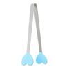 Creative Silicone Stainless Steel Mini Snack Food Tongs Non-slip Handles BBQ Bread Ice Cube Clip Kitchen Accessories BBQ
