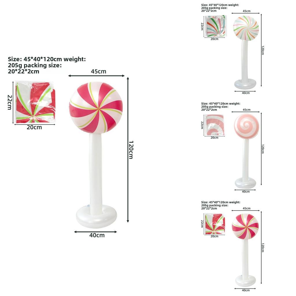 Christmas Inflatable Lollipop Decoration For Holiday Party Festive Decor