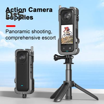 Action Camera Video Cage Protective Frame Shockproof Impact Resistant Easy To Install Metal Protective Frame Camera Cage Accessories for Insta360 X4