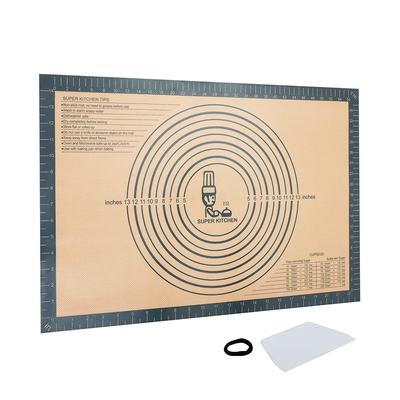 Stor Bakmatta Livsmedelsgodkänd Silikon Konfektyrmatta med Måttskala 60 x 40cm KöksBakmatta Värmetålig BänkskiveSkyddsmatta