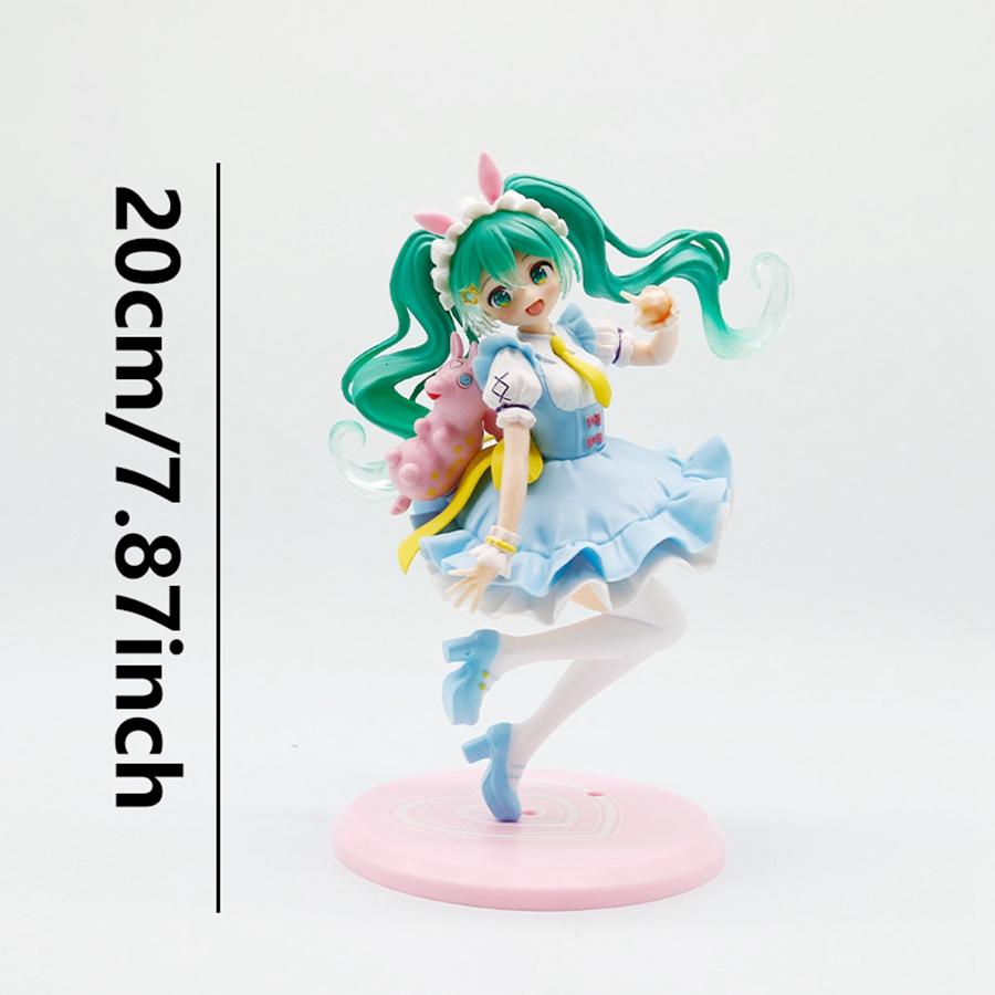 20cm/7.87in Hatsune Miku Anime Figurka Kawaii Pohádky Miku Akční Figurka Lízátková Dívka Figurka PVC Sběratelský Model Panenka Hračka