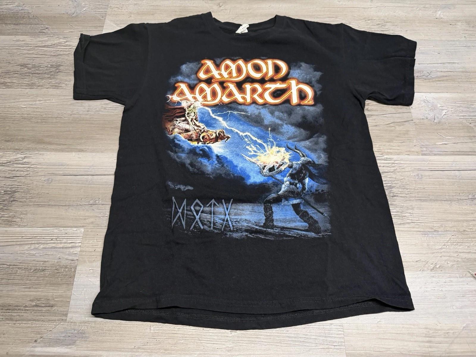 

Amon Amarth Band Dragons Across North American Black Metal Rock T-Shirt Size M 4XL