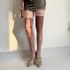 Stylish Long Boot Socks with Full Flower Lace Design for Women Sheer Colorful Fishnet Thigh High Over the Knee Stockings